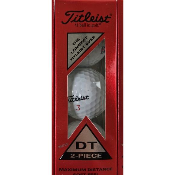 Titleist DT 2-Piece #1 Golf Balls ~ One Dozen ~ NEW ~ Unopened ~ Sponsor Logo - Picture 4 of 6